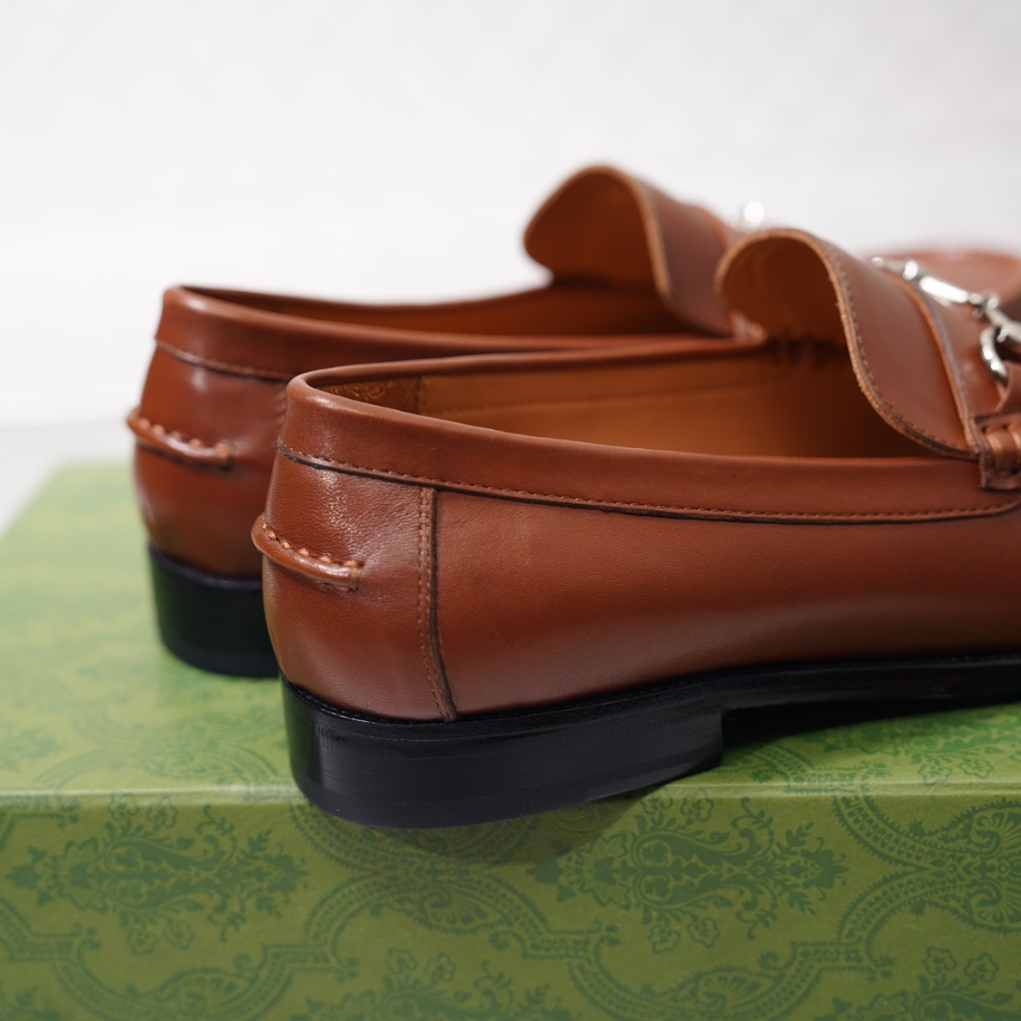 GUCCI LEATHER BROWN LOAFER - GL057