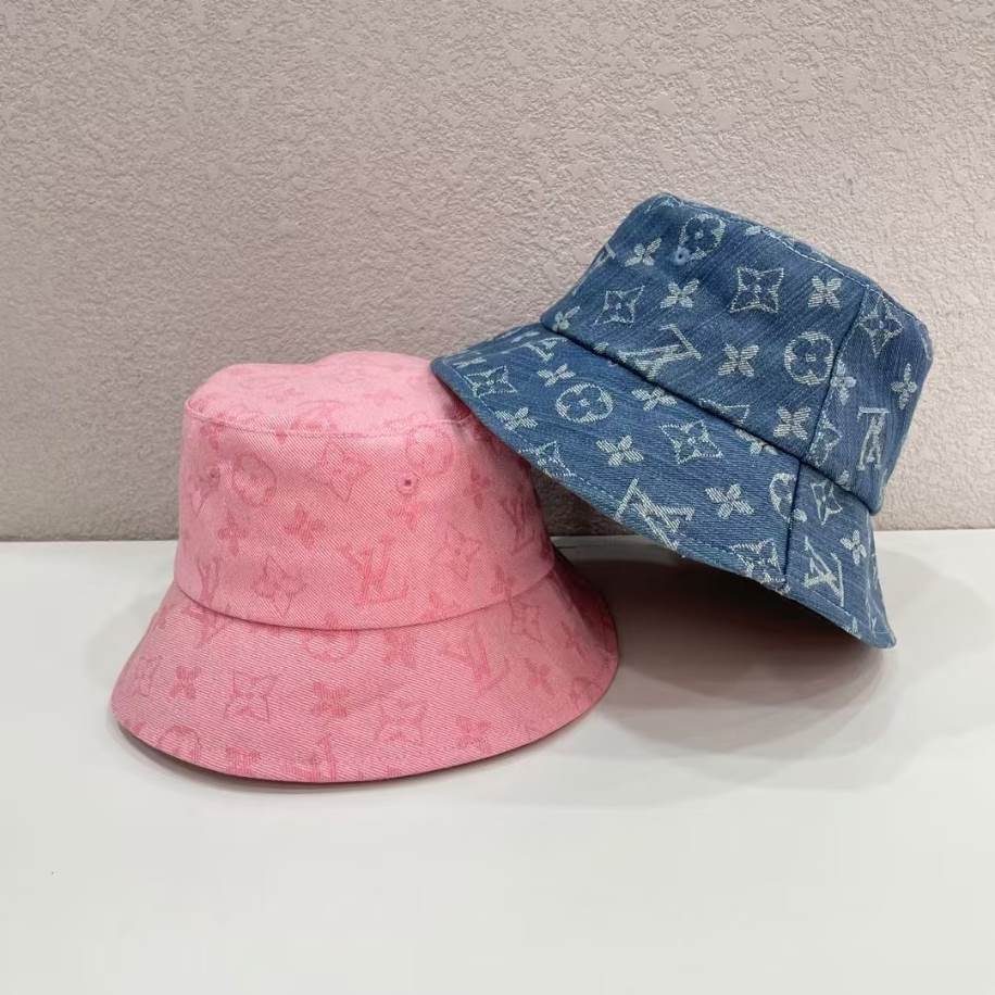Louis Vuitton Monogram Denim Bucket Blue Hats - LVC003