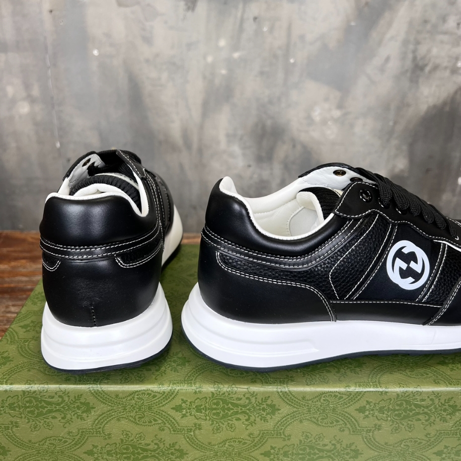 Gucci Casual Negro Suela Blanco Logo Sneaker - GCC166