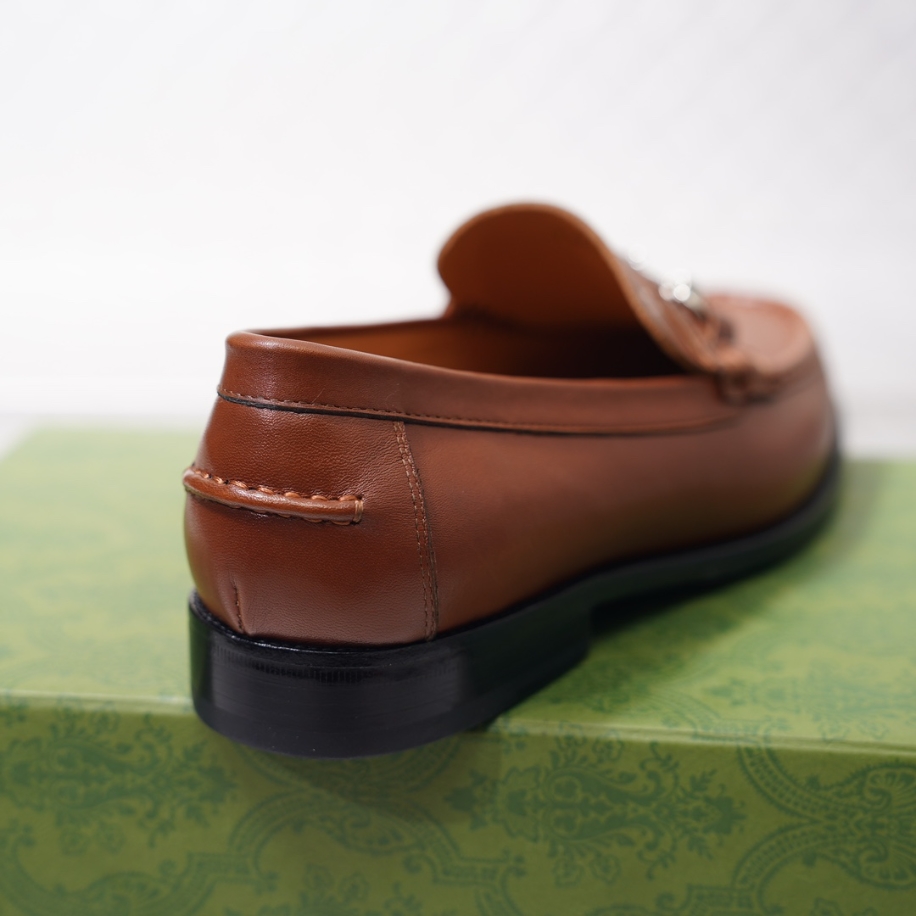 GUCCI LEATHER BROWN LOAFER - GL057
