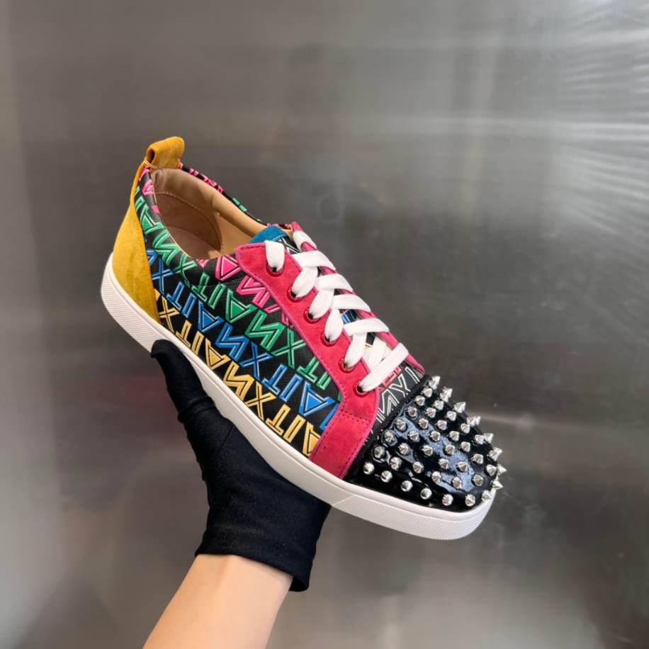 Christian Louboutin Louis Junior Spikes Multicolor Sneaker - CLS043