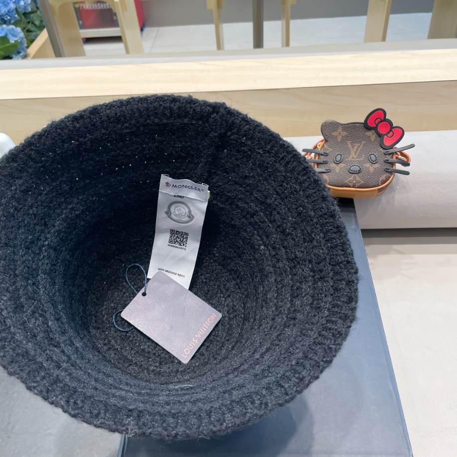 Louis Vuitton Bucket Logo LV Black Hats - LVC007