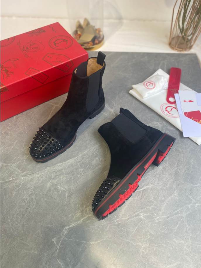Christian Louboutin Black Ankle Boots Sneaker - CLS058