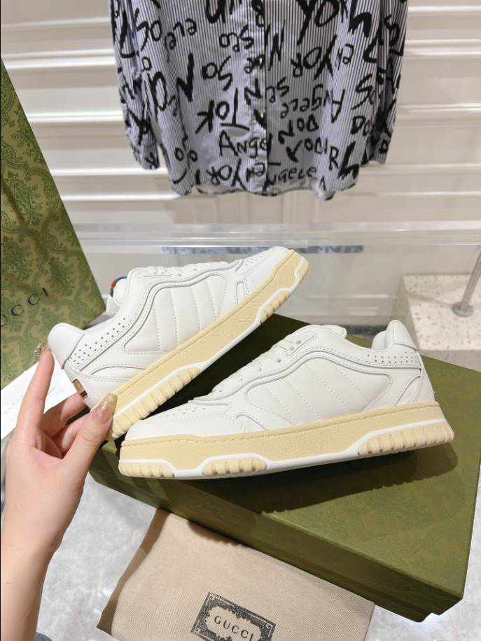 Gucci Re-Web Trainer White Sneakers - GCC208