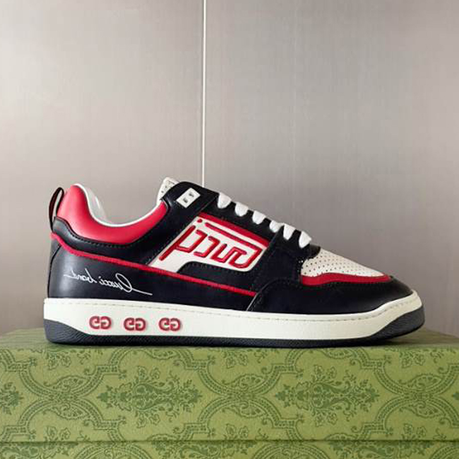 Gucci Unisex Black Red White Sneakers - GCC217
