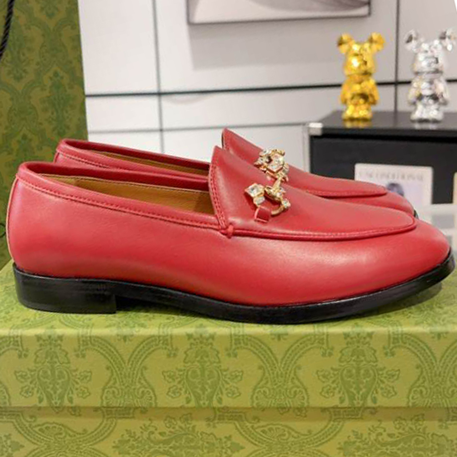 Gucci Jordaan Red Loafer - GL069