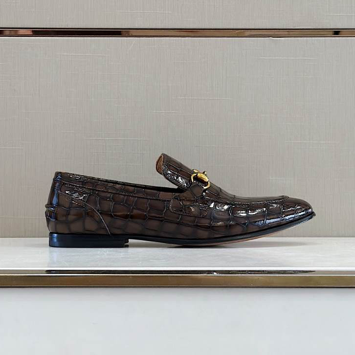 Gucci Thick Base Elevation Brown Loafer - GL086