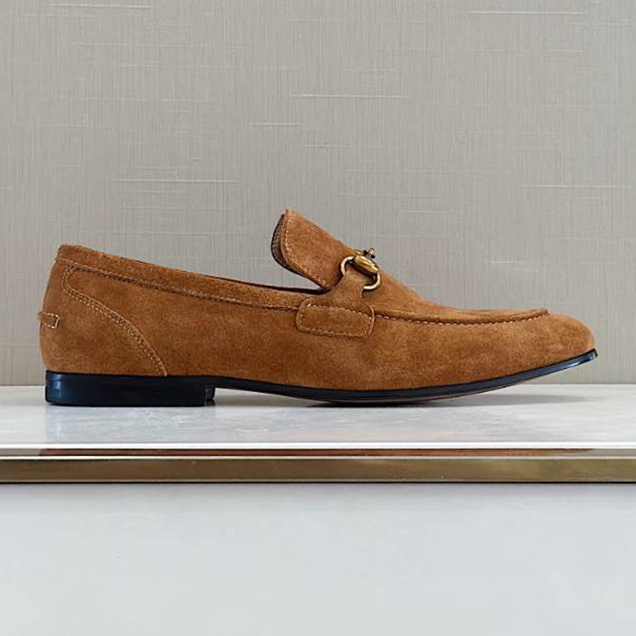 Gucci Jordaan Brown Suede Loafer - GL088