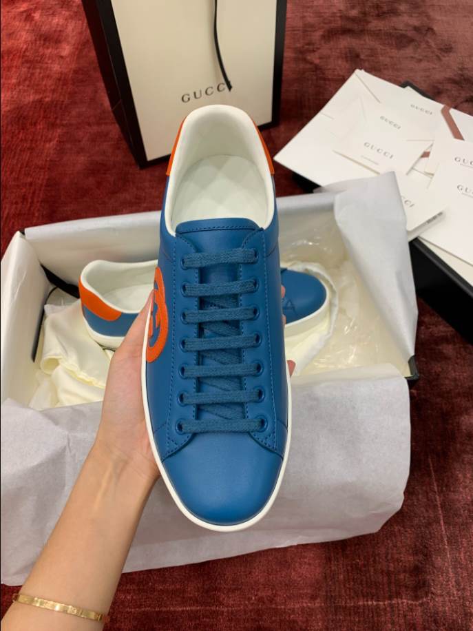 Gucci Ace Blue Orange Sneakers - GCC195