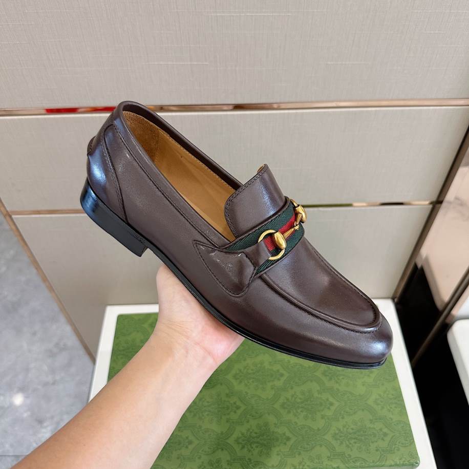 Gucci Men Horsebit Brown Loafer - GL089