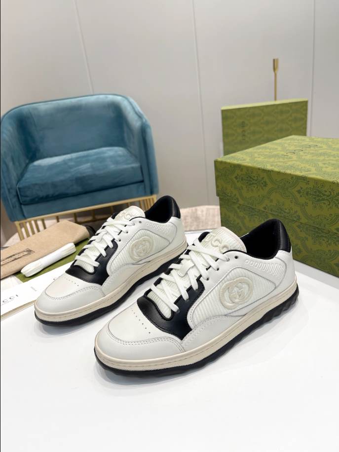 Gucci MAC80 Off-White Black Sneakers - GCC225