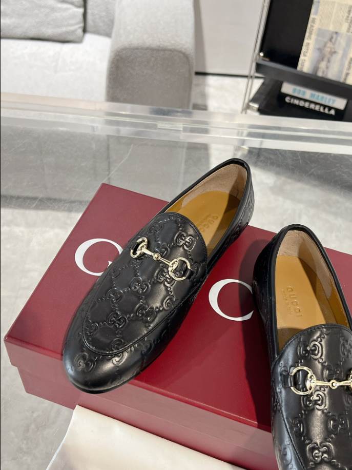 Gucci Horsebit Black GC Monogram Loafer - GL062