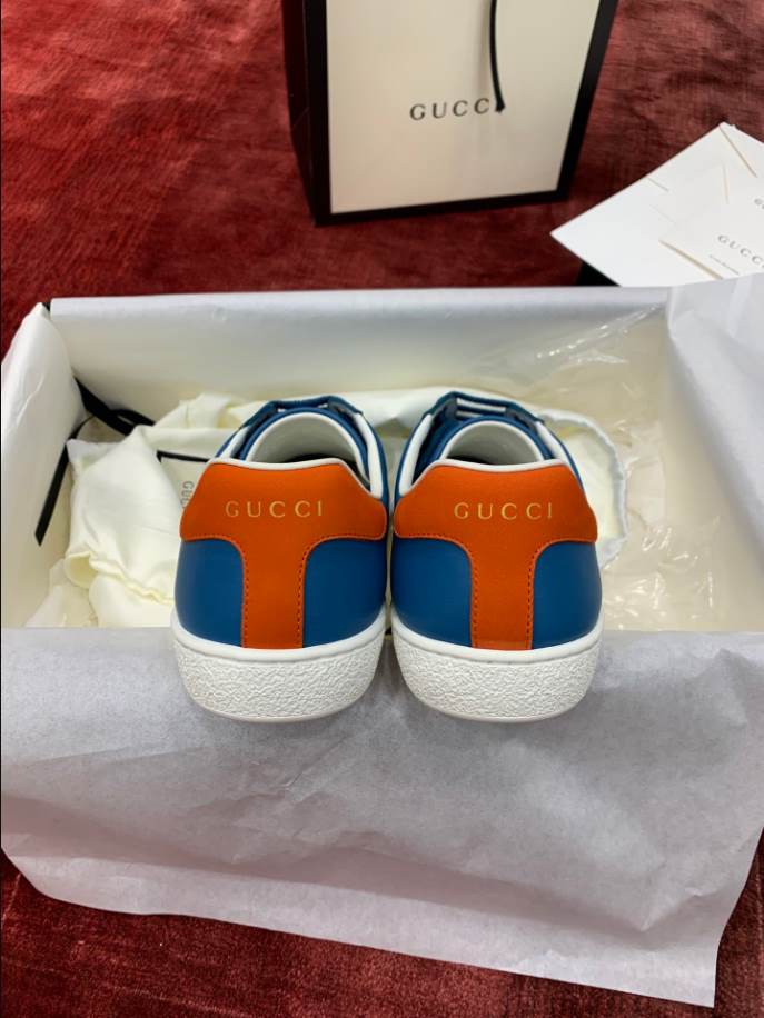 Gucci Ace Blue Orange Sneakers - GCC195
