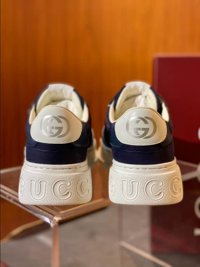 Gucci Lace-up Black White Leather Sneakers - GCC179