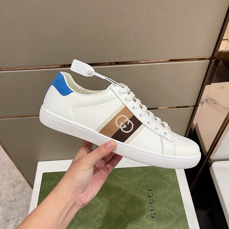Gucci Ace Blue Interlocking Sneakers - GCC228