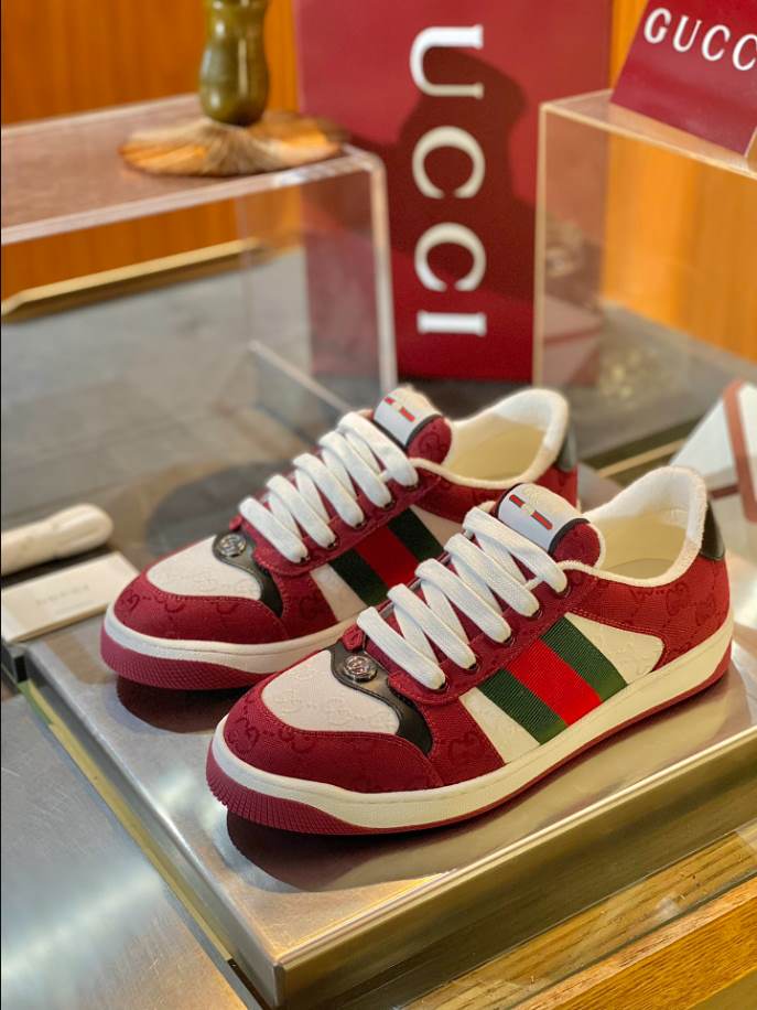 Gucci Rosso Ancora Red and White Sneakers - GCC181