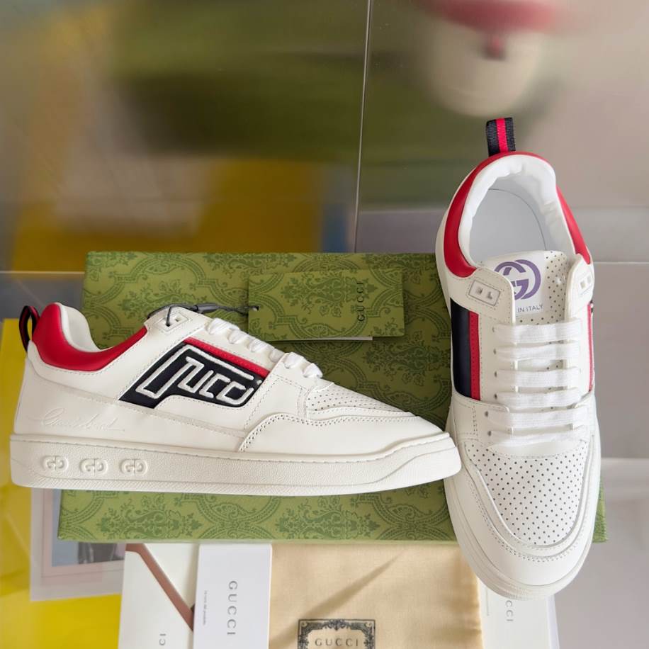 Gucci Basket White And Red Sneakers - GCC219