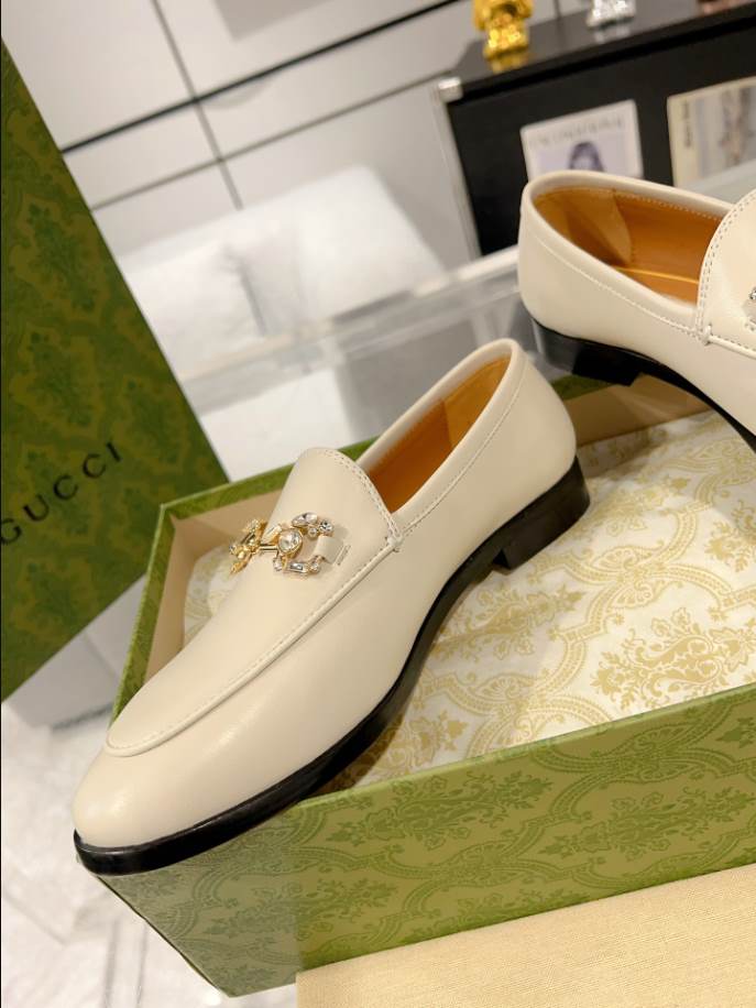 Gucci Jordaan White Cream Loafer - GL067