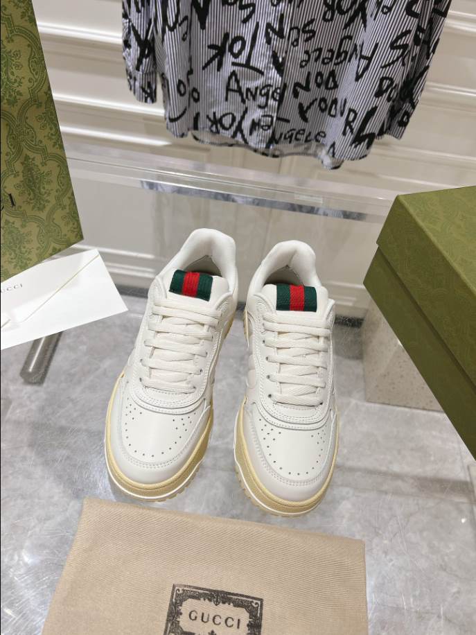 Gucci Re-Web Trainer White Sneakers - GCC208