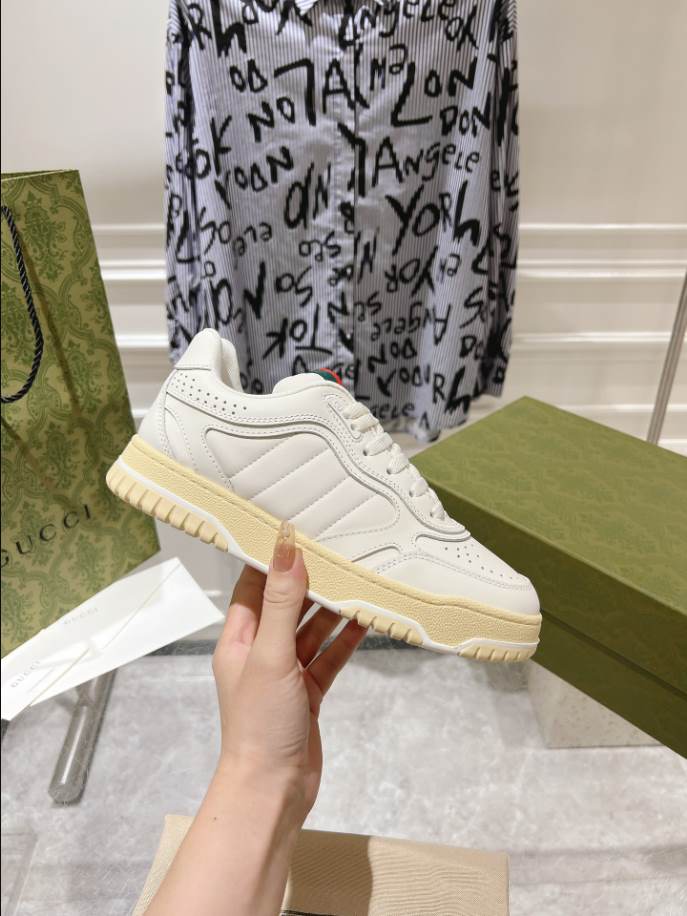 Gucci Re-Web Trainer White Sneakers - GCC208