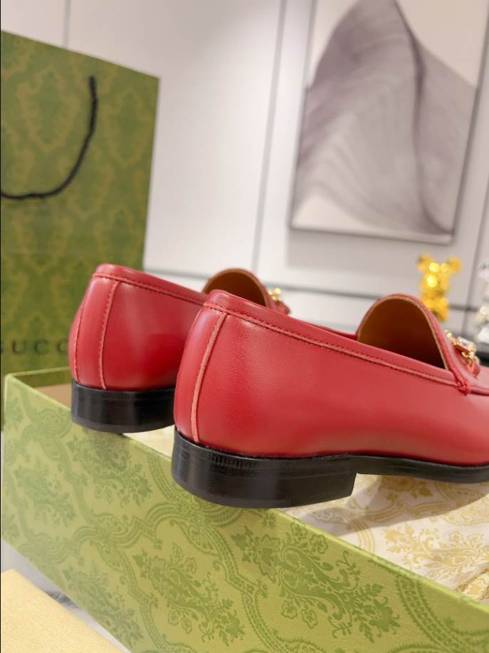 Gucci Jordaan Red Loafer - GL069