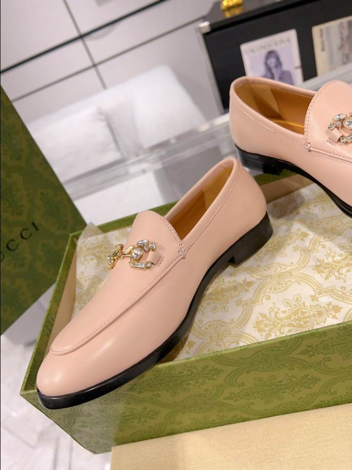 Gucci Jordaan Pink Leather Loafer - GL072