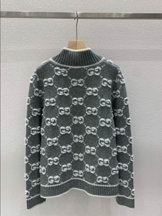 GUCCI Bouclé Stitch Jacquard Knitwear - GCK052