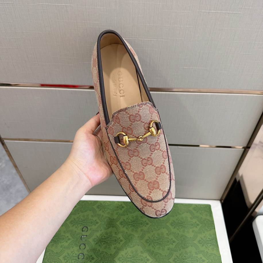 Gucci Slipper Flacher Brown Loafer - GL080