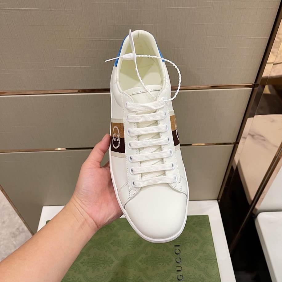 Gucci Ace Blue Interlocking Sneakers - GCC228