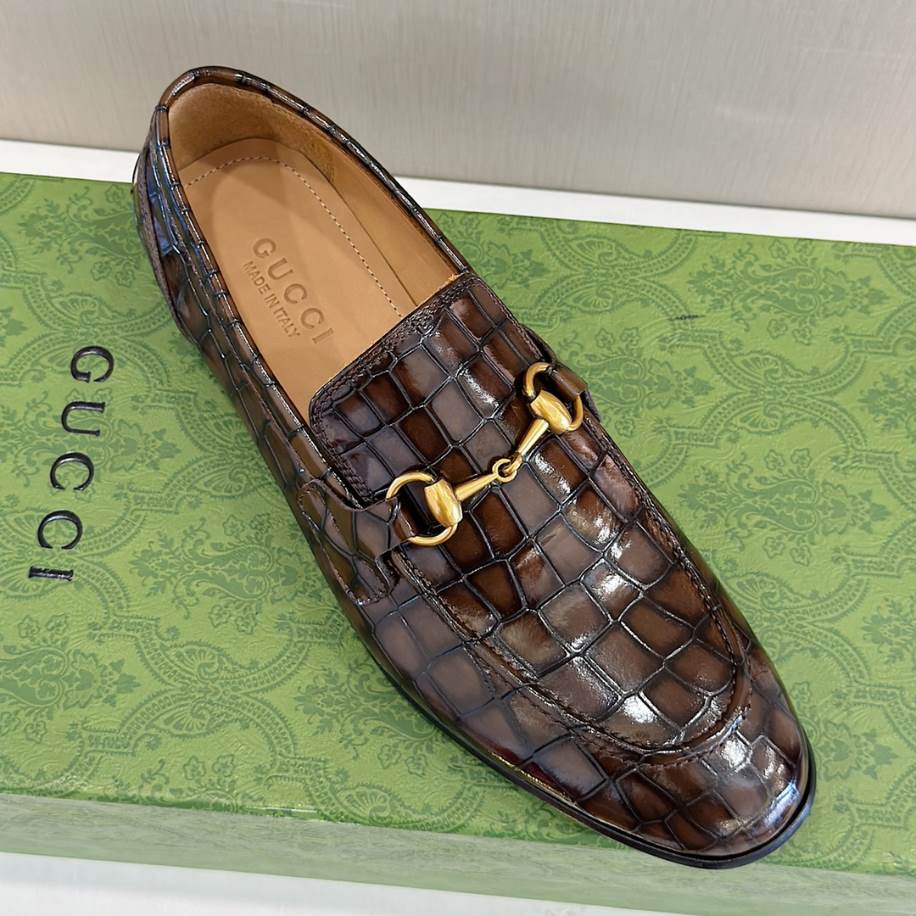 Gucci Thick Base Elevation Brown Loafer - GL086