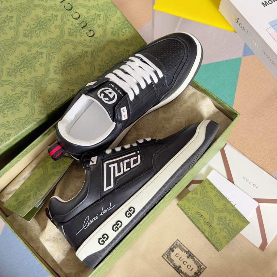 Gucci Basket Black White Sneakers - GCC220