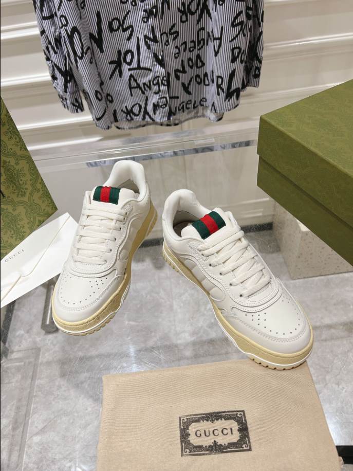 Gucci Re-Web Trainer White Sneakers - GCC208