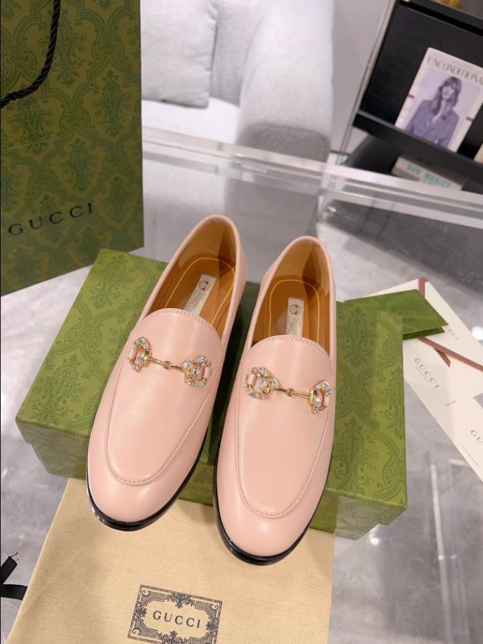 Gucci Jordaan Pink Leather Loafer - GL072