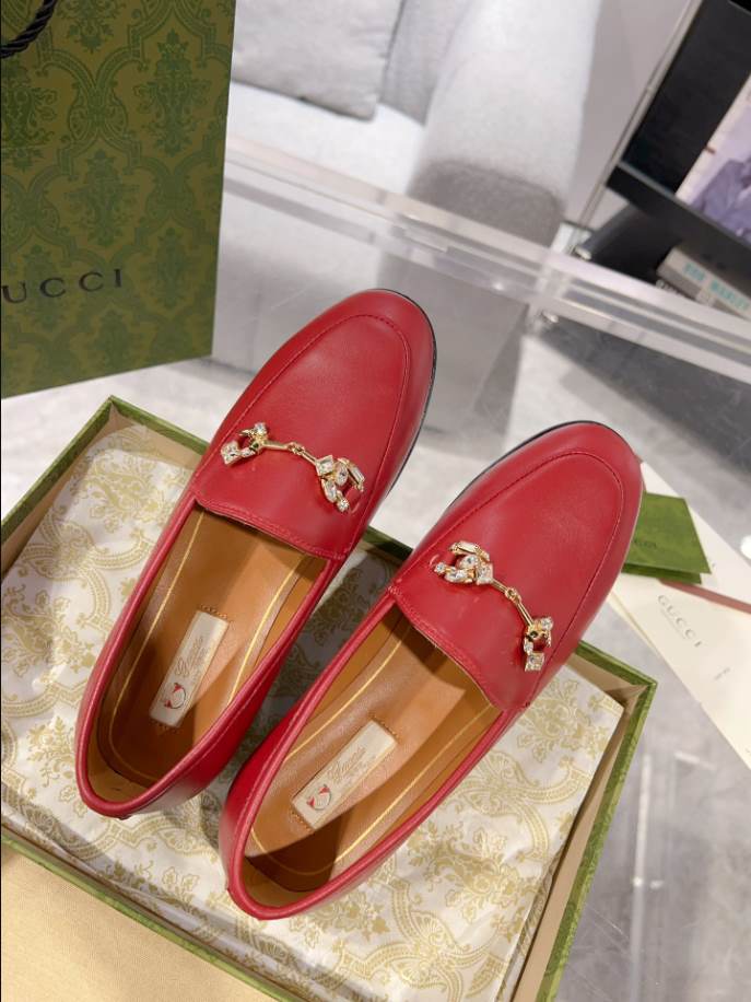 Gucci Jordaan Red Loafer - GL069