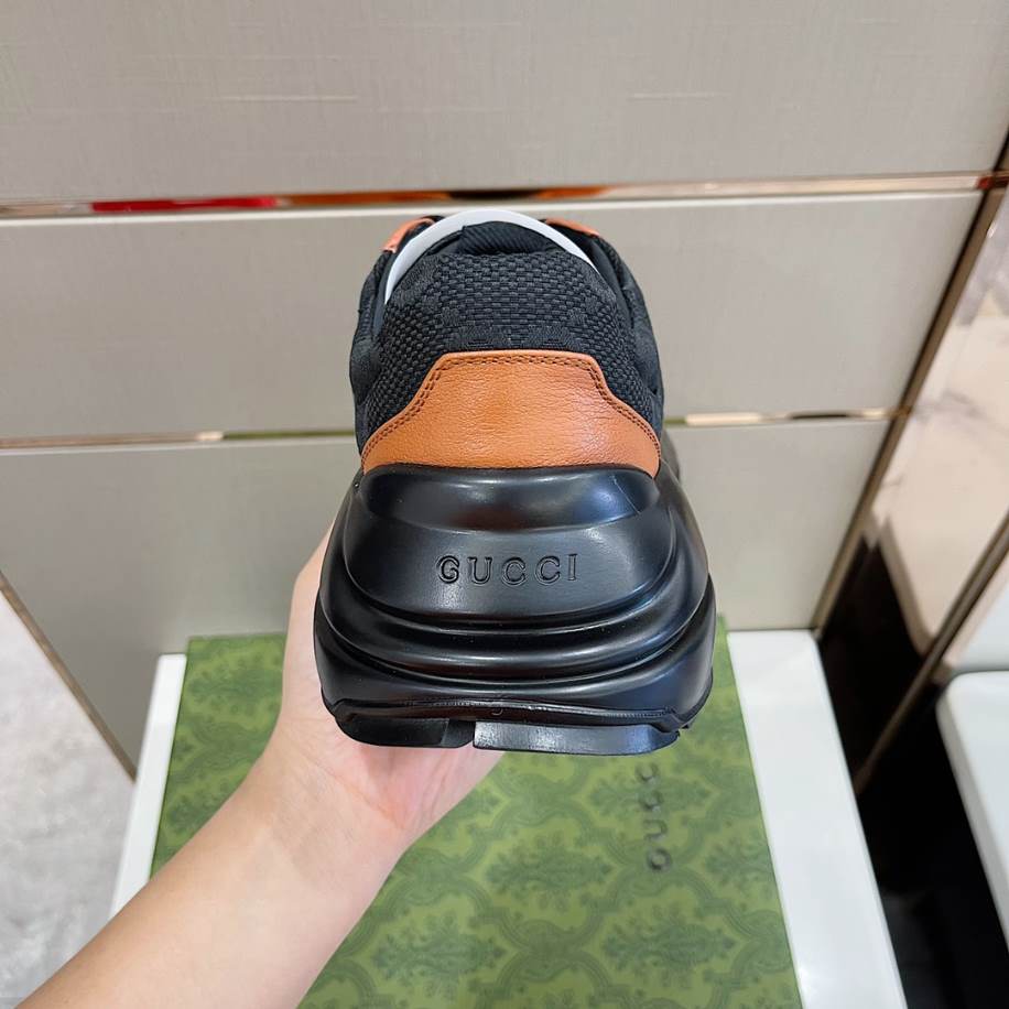Gucci Rhyton Black Brown Sneakers - GCC193