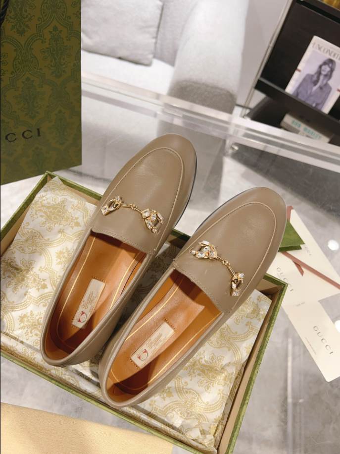Gucci Jordaan Brown Leather Loafer - GL073