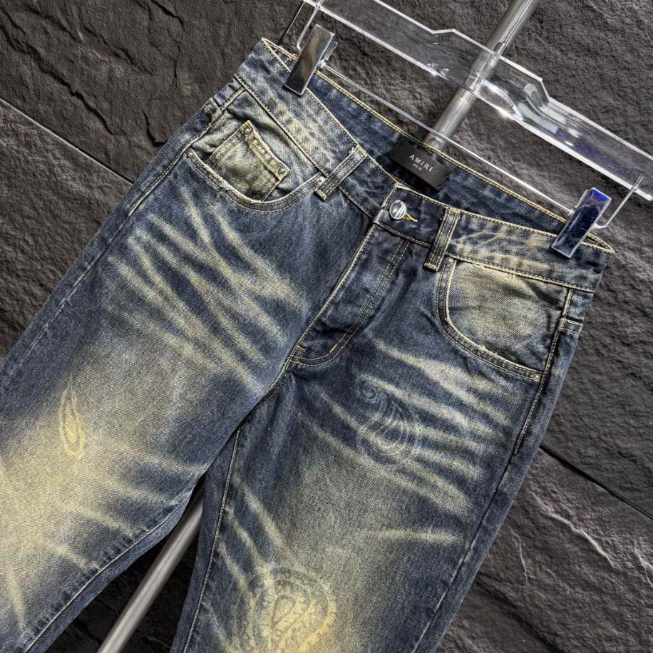 Amiri Blue Yellow Jeans - AMIJ032