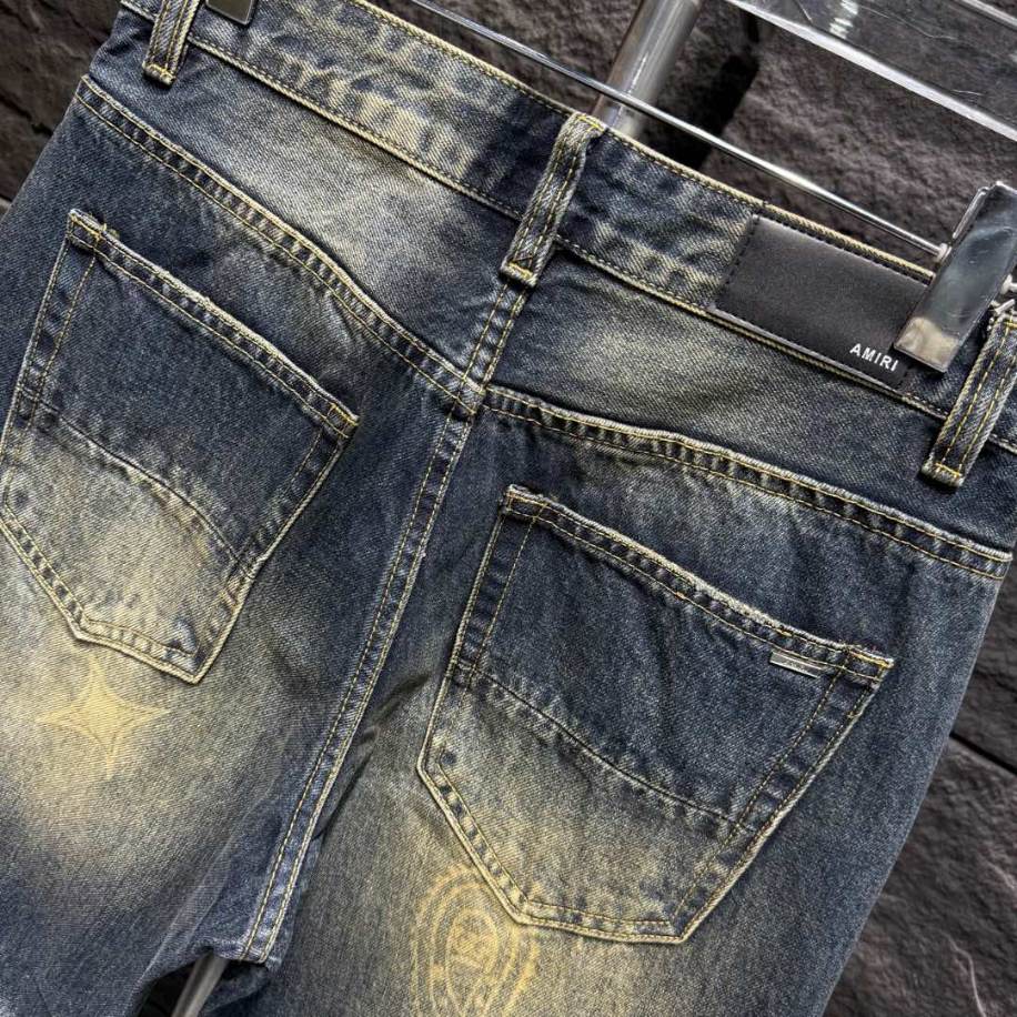 Amiri Blue Yellow Jeans - AMIJ032