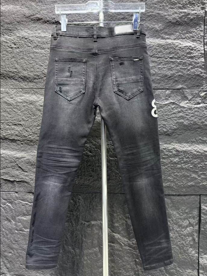 Amiri Ripp Black Paint Splatter Jeans - AMIJ022