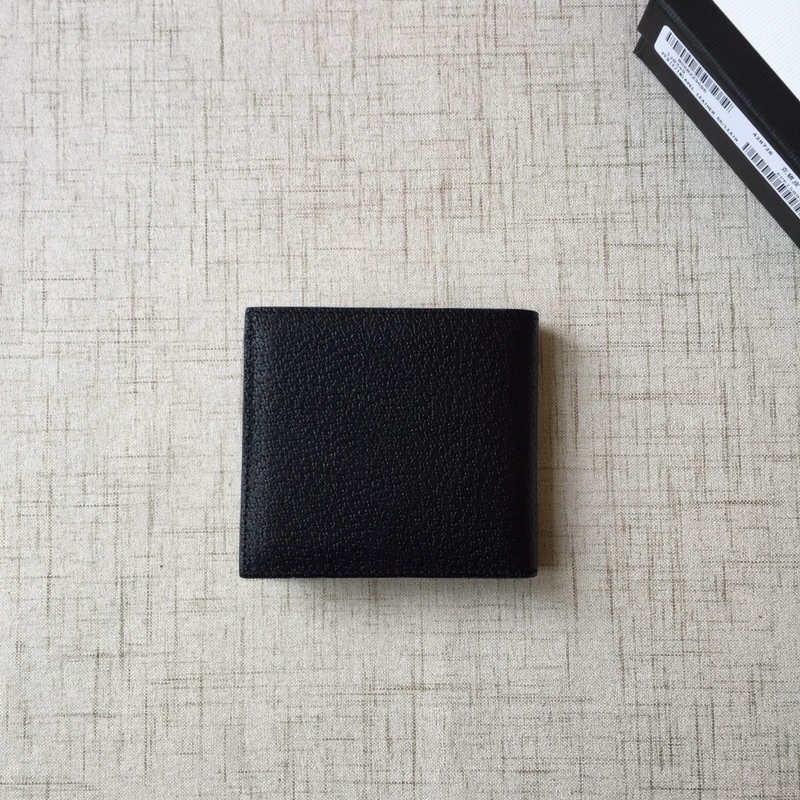 GG MARMONT LEATHER BI-FOLD WALLET IN BLACK- WLG025 GG MARMONT LEATHER BI-FOLD WALLET IN BLACK