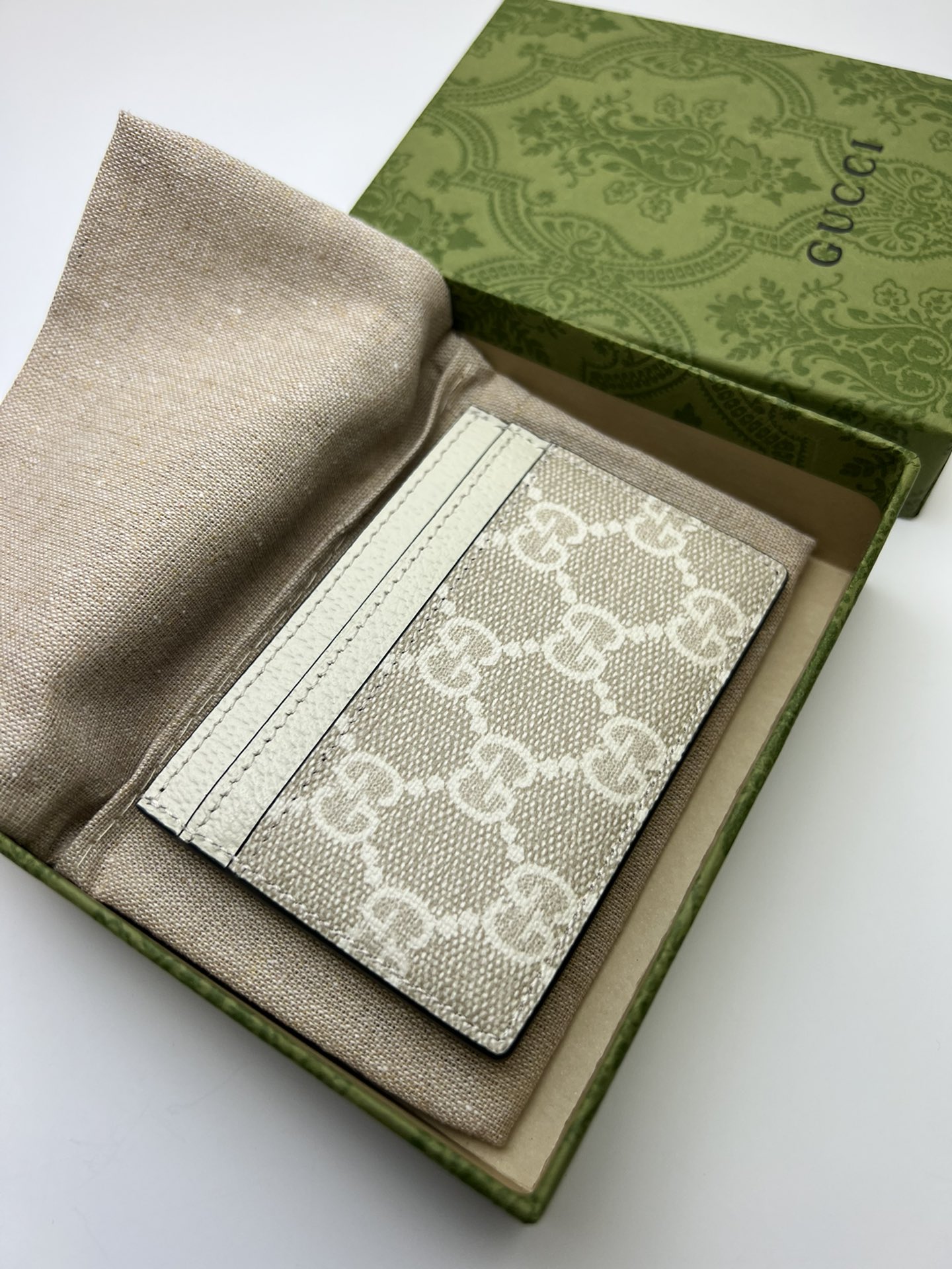 GUCCI OHIDIA MONOGRAM CARD HOLDER - WLG041 GUCCI OHIDIA MONOGRAM CARD HOLDER