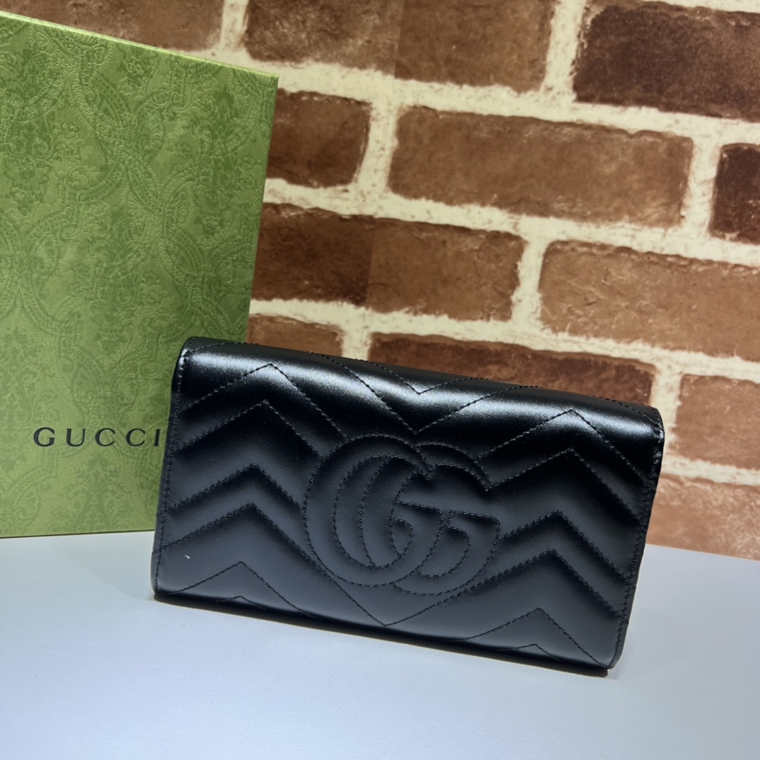 GUCCI GG MARMONT CONTINENTAL WALLET - WLG043 GUCCI GG MARMONT CONTINENTAL WALLET - WLG043