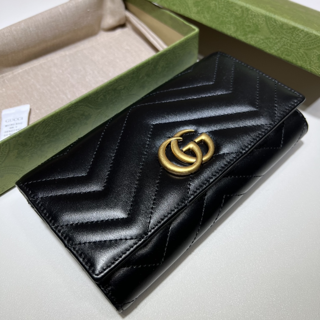 GUCCI GG MARMONT CONTINENTAL WALLET - WLG043 GUCCI GG MARMONT CONTINENTAL WALLET - WLG043