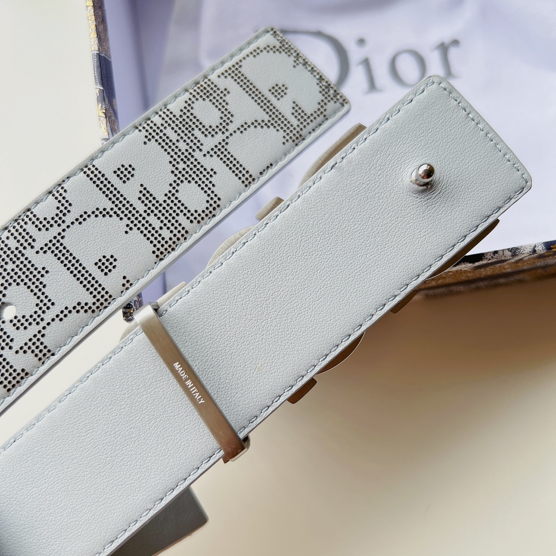 Dior Printed Silver Buckle Belt - DB019 Dior Printed Silver Buckle Belt