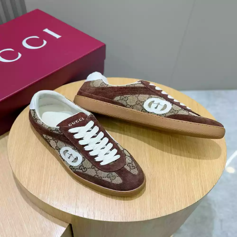 MEN'S G75 SNEAKER IN DARK BROWN SUEDE - GCC258 MEN'S G75 SNEAKER IN DARK BROWN SUEDE