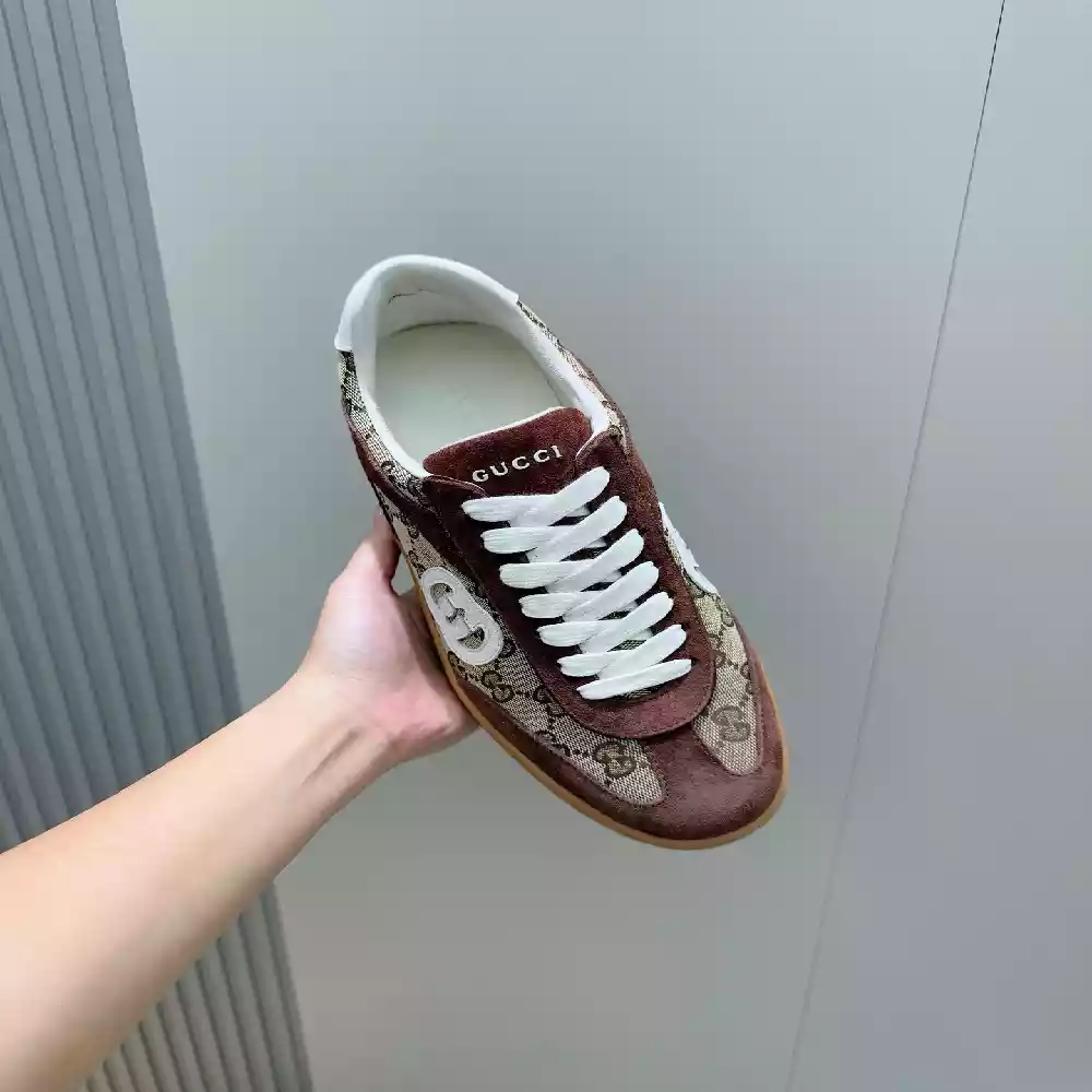 MEN'S G75 SNEAKER IN DARK BROWN SUEDE - GCC258 MEN'S G75 SNEAKER IN DARK BROWN SUEDE