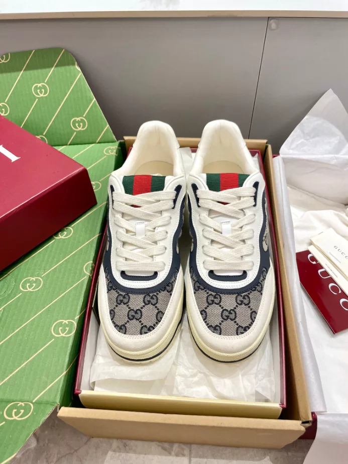 Gucci Re-Web Trainer White Sneakers - GCC208