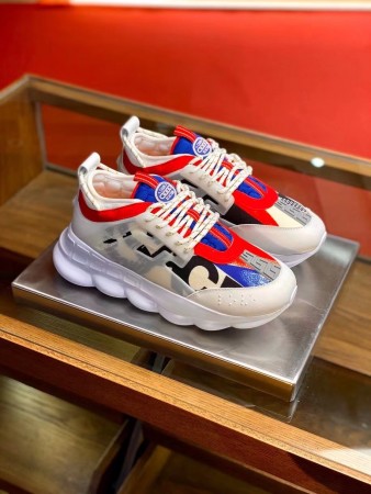 VERSACE WOMEN'S CHAIN REACTION SNEAKERS WITH NEOPRENE PRINTED - VSS022