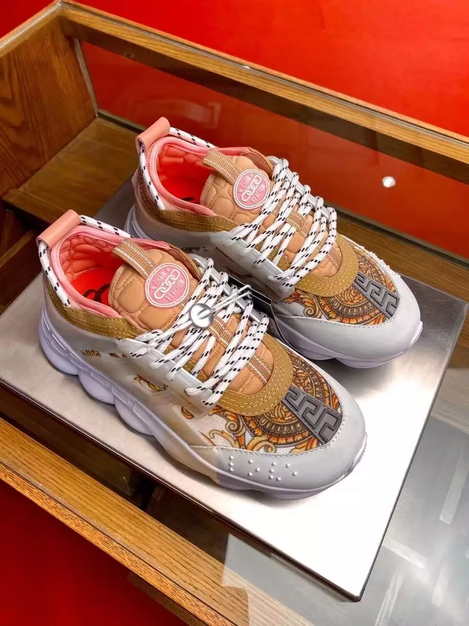 VERSACE WOMEN'S MULTICOLOUR CHAIN REACTION SNEAKERS WITH BAROQUE PRINT - VSS024