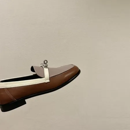 Hermes Women's Destin Loafers in Multicolor Leather - HM071 Hermes Women's Destin Loafers in Multicolor Leather